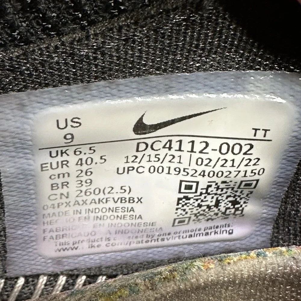 Womens Size 9 Nike Air VaporMax 2021‎ Flyknit Black Metallic Silver Sneakers